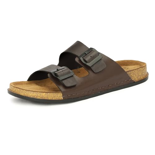 Image of Leatherful Men's premium leather slipper | Genuine Leather upper | Suede Leather Insole | PU sole | Stylish flip flop for men |