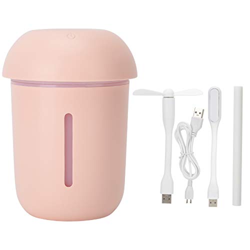 200ml 加湿器 USBプラグ オイルディフューザー ポータブル マイナスイオン マッシュルームミストメーカー (ピンクのキノコ)の商品画像（Amazon）