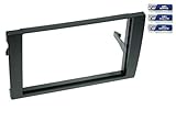Blenden Größe: Doppel-DIN Radio-Blende geeignet für Audi A4 (B6/B7)  Seat Exeo Doppel-DIN Schwarz