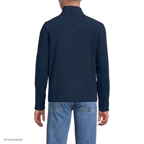 Image of Lands' End Men's Anyweather Fleece Quarter Zip Pullover