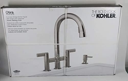 Kohler Otira 2-Handle Bridge Pull-Down Kitchen Faucet, R29465-Sd-Vs #TOP6