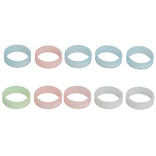 SMETHOME 10PCS Vape Rings Silicone Lumineux Bande Anti Slip pour RDA Réservoir Mod Mécanique