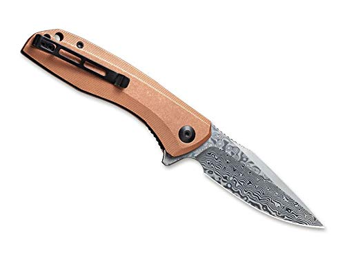 WE Knife Unisex – scyzoryk Baklash Damascus Copper dla dorosłych, brązowy, 20,6 cm