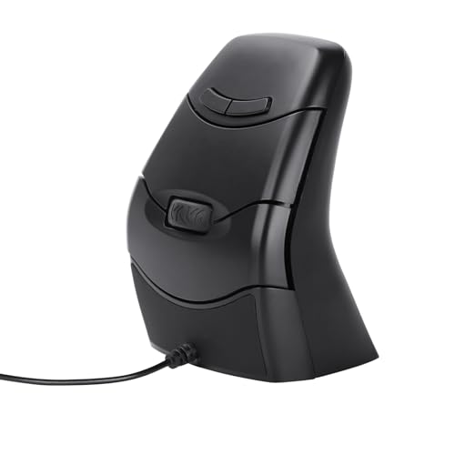 Ratón vertical ergonómico negro para mejorar tu postura laboral