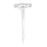 Delicate Dew Girls First Communion Holy Veil White Flower Headband Christening Headpiece(White Flower)