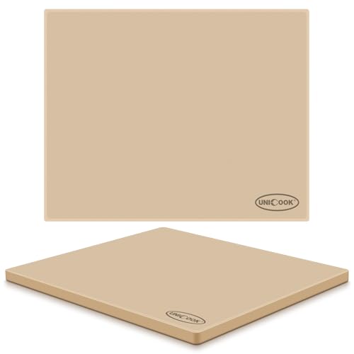 Image of Unicook Large Rectangular Pizza Stone for Oven and Grill 20 inch x 16 inch x 0.6 inch, Thermal Shock Resistant Cordierite Baking Stone, Ideal for Baking Crispy Pizzas, Bread and Cookies, Dough Cutter Included