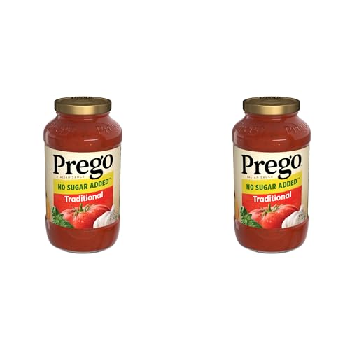 Image of Prego Traditional No Sugar Added Pasta Sauce, 23.5 Oz Jar (Pack of 2)