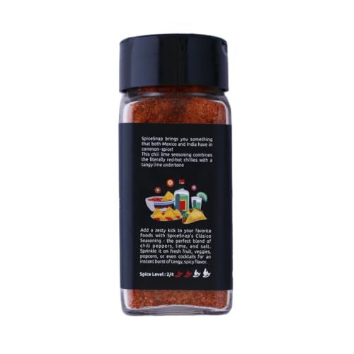 Image of SpiceSnap Mexican Style Chilli Lime Seasoning 50g | Vegan & Gluten-Free | Perfect for Popcorn, Fruits, Juices & more!