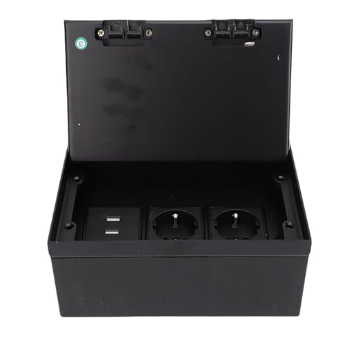 Boîte de sortie de sol noire design premium avec ports de charge USB - 2