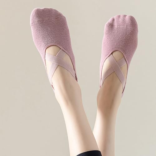 Yoga Socks for Women Non-Slip Grips & Straps, for Pilates, Ballet, Dance, Barefoot Workout2