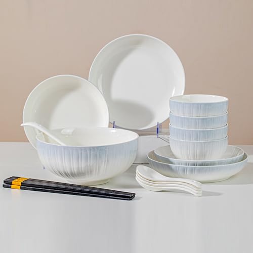 Vaisselle en céramique durable qui ne se raye pas pour 4 personnes