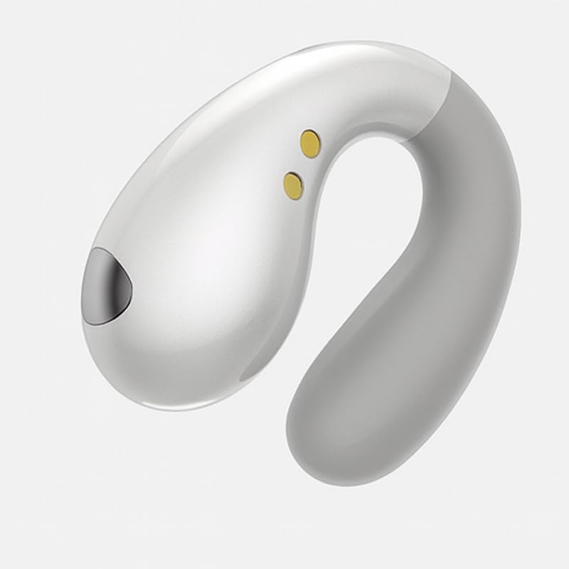 Ultra Open Ear Earbuds - Ergonomic Clip-On Earbuds,Old White