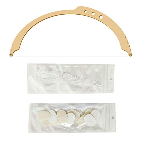 HOTWE Eyebrow Mapper with Strings, String/symetric brow drawing marking ruler, Microblading Line Marker Ruler Eyebrow Tattoo Measuring Tool With 10pcs Thread Lines for Eyebrow Mapper (Golden)