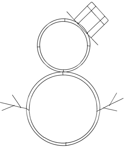 SBE 1pc Christmas House DIY Snowman Wreaths, 22x18-in. (1pc/Set)