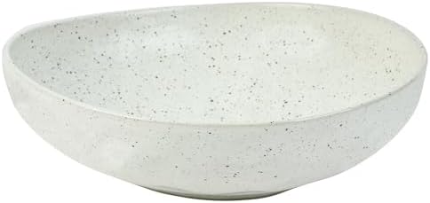 Wabi-Sabi Decorative Bowl, Matte Off-White Speckled Ceramic Key B...