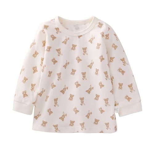 100% Organic Cotton 1-5T 2-Piece Unisex Shirts Baby Toddler Long Sleeve3