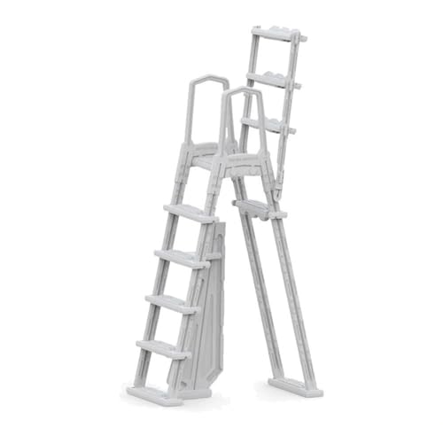 Escalera para piscina de superficie altura 77.4 in ancho 25.4 in miniatura 1