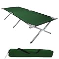 BB Sport Brandina Campeggio Letto Pieghevole 190 x 64 x 41 cm Stabile 180 kg Militare Viaggio Portatile Resistente Tubolare Acciaio 600D Tessuto Oxford Borsa da Trasporto Letto, Colore:verde