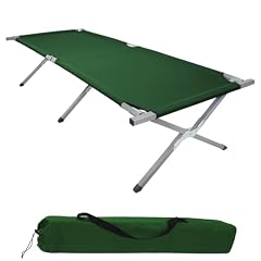 BB Sport Brandina Campeggio Letto Pieghevole 190 x 64 x 41 cm Stabile 180 kg Militare Viaggio Portatile Resistente Tubolare Acciaio 600D Tessuto Oxford Borsa da Trasporto Letto, Colore:verde