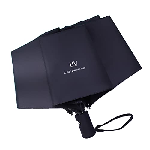 Digead Parapluie Automatique, 8 côtes parapluie automatique pliant,37 inch Parapluie de voyage haute qualité pour les hommes et les femmes poignée non glissante - Noir Cover