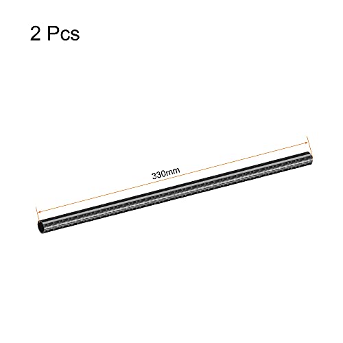 Uxcell Carbon Fiber Tube 8X6X330Mm For Rc Airplane Quadcopter Black Tube 3K Roll Wrapped Glossy Surface 2Pcs #TOP1