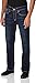 True Religion Men’s Ricky Straight Leg Jeans with Back Flap Pockets – Mens Jeans, Dark Wash Muddy Waters, 34