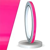 siviwonder Zierstreifen neon pink 5mm Breite und 10 m Länge für Auto Boot Jetski Modellbau Klebeband Aufkleber Dekorstreifen Folie neonpink Neonaufkleber Fluor rosa