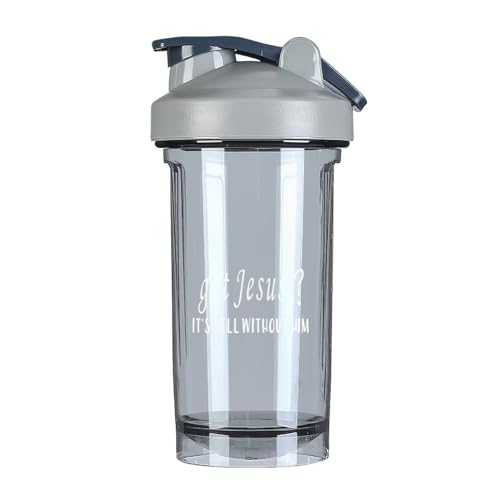Got Jesus Religion Christian 18 Ounce Shaker Cup,Fashion Theme Pattern Shaker Bottle Leak-proof Workout Shake Bottles 500ML/18 oz Perfect for Pre Workout