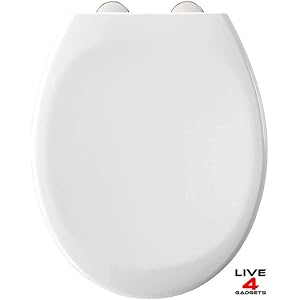 Live4Gadgets Slow Soft Close Toilet Seats White, Top Fixing, Stay Tight Toilet Lid Oval Shape, Heavy Duty Urea…