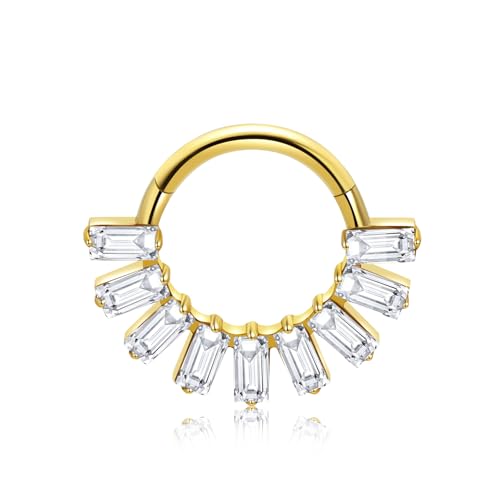 QUZIONE 16G Titanium Septum Clicker Rings