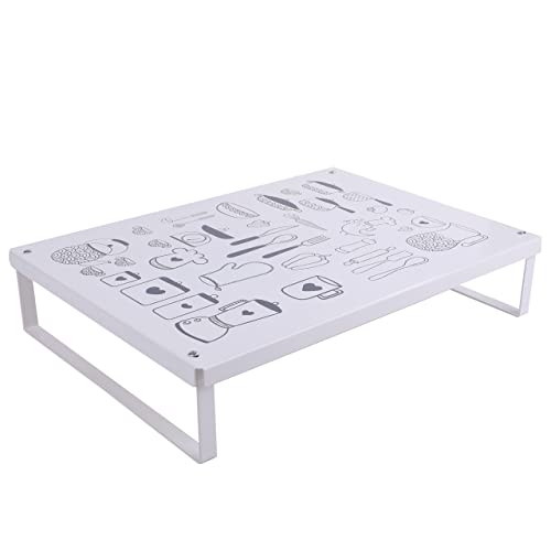 ヒロワールドトレード コンロカバー キッチン収納台 ガスレンジ用 パソコン台 40cm IHクッキングヒーター (white)