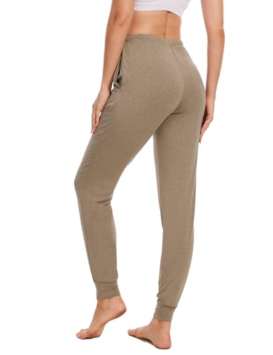 Image of GYS Women's Pajama Pants - Viscose Made from Bamboo, Joggers Pants with Pockets Comfy Lounge Sleep Pants Pj Bottoms