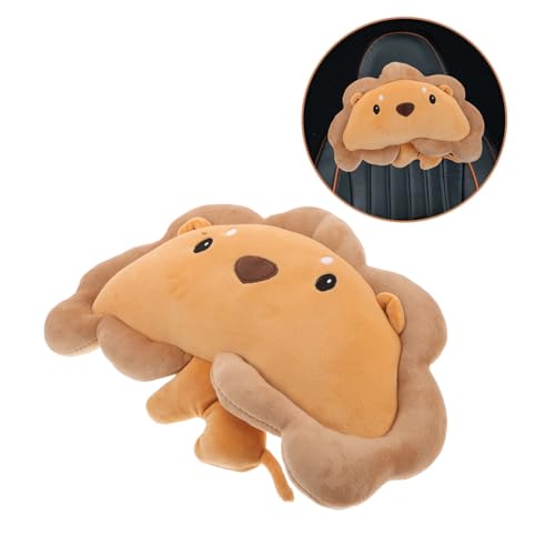 Almohada de cuello de león para auto y viaje miniatura 7