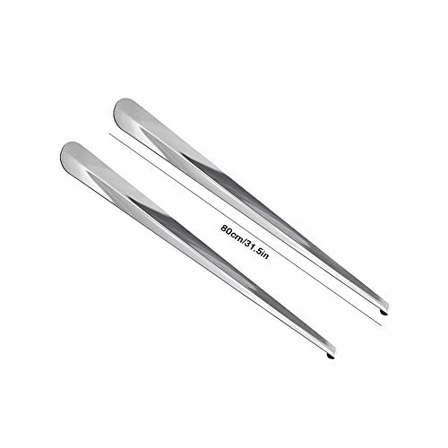 80 cm Extra Lang Schuhanzieher, Langer Griff Edelstahl Langlebig Metall Schuhlöffel, für Ältere Menschen, Schwangere Frauen, Männer, Lendenwirbelsäulen-Patienten,A,80CM/31.5in Cover