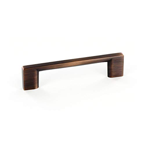 Image of Richelieu Hardware BP816096BORB Armadale Collection 3 3 /4-inch (96 mm) Center-to-Center Brushed Oil-Rubbed Bronze Modern Cabinet and Drawer Pull Handle for Kitchen, Bathroom, and Furniture