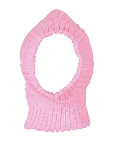 Niue Baby Boy's Woolen Monkey Cap (Pink, 6 Months - 3 Years)