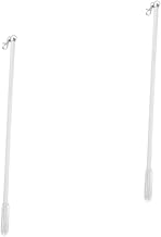 Generic 2 Peças Hastes De Cortina Cortinas De Janela Haste De Cortina Preta Cortinas Pretas Haste De Cortina Longa Haste De Puxar Varinha Vara De Cortina Haste De Cortina De Alumínio