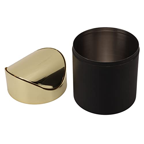 Bote de basura de mesa Tissting acero 1.5L con tapa dorada miniatura 6