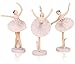 Lvjkes Bambola Decorazione Torta, Cake Topper per Bambini, 3 Pezzi Ballerine Ballerine Simpatiche Decorazioni per Bambole per Feste, Torte Artigianali, casa delle Bambole (Rosa)
