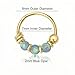 Sterling Silver or Gold Plated over Sterling Silver Nose Ring Hoop, Triple Opal Nose Hoop for Women, Tiny 8mm 22G Small Minimalist Handmade Piercing Jewelry, Single Nose Ring (GoldPlated-Blue)
