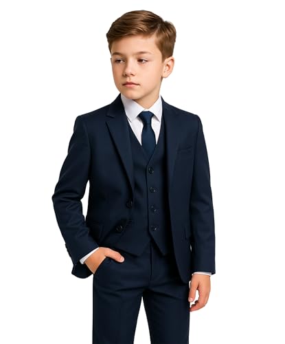Costume sur mesure garçon bleu marine fini les vêtements de mariage mal ajustés