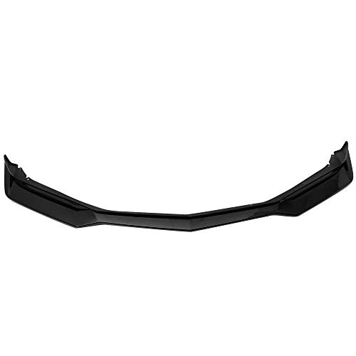 IKON MOTORSPORTS, Front Bumper Lip Compatible with 2016-2018 Chevy Camaro LT and RS Model Only, ZL1 Style Gloss Black PP Front Lip Finisher Under Chin Spoiler Add On