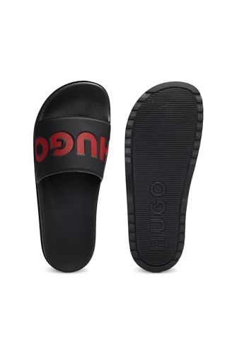 HUGO Mens Match it Slides with logo strap Size4