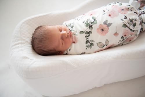 Image of Newborn Baby Swaddle Sets with Headband Pink and Ink