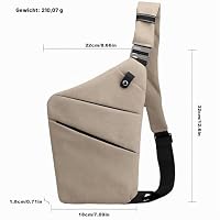 BIRDDIE Diebstahlsichere Crossbody Schultertasche Herren Damen Verstellbar – Ansicht 5