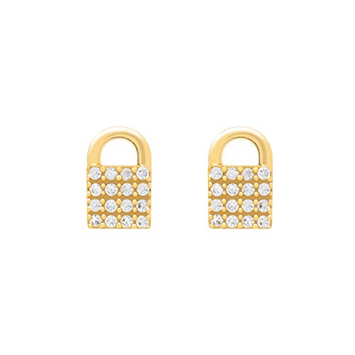 Piercing or plaqué or 22 carats Bianca boucles d'oreilles pierre femme