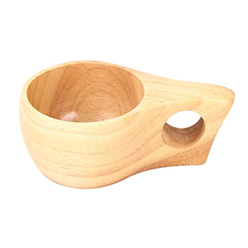Kitchnexus Taza de madera de la de la mochila de Kuksa hecha a mano nórdica del estilo