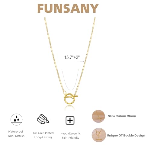 Chain Necklace for Women - Dainty Necklaces Trendy 14K Gold Plated Hypoallergenic Thin Box Herringbone Bead Chain Choker Necklace for Women Non Tarnish Simple Gold Jewelry Gift