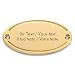 Produktbild Türschild aus Messing mit personalisierter Gravur - 99 x 50 mm, oval - Türschild, Klingelschild, Namensschild mit eigenen Texten und Symbolen
