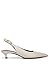 Franco Sarto Womens Marlow Slingback Kitten Heel Chalk White Leather 8 W